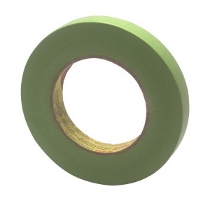 3M 06652 3/4 '' Automotive Refinish Masking Tape - Yellow 1 Sleeve/12 Rolls