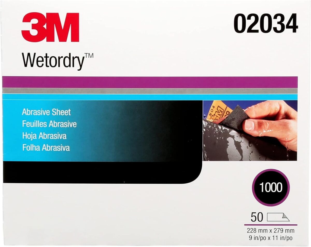3M 02034 - Wetordry Abrasive Sheet, 9 inch x 11 inch - 1000 grit (50 Pack) - FREE SHIPPING! - Image 3