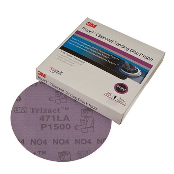 3M 02094 - Trizact Hookit (Hook & Loop) Clear Coat Sanding Disc, 3 inch - P1500 grit (25 Pack) - FREE SHIPPING!