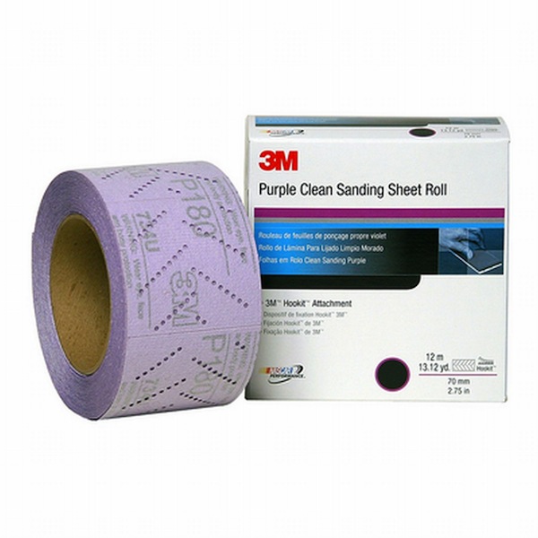 3M 30703 - Hookit (Hook & Loop) Purple Clean Sanding Sheet Roll, 400 Grit -  2 3/4 inch - FREE SHIPPING!