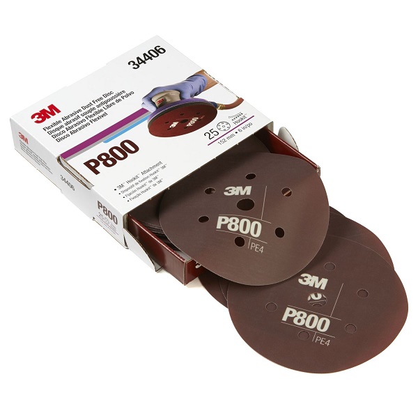 3M 30760 - Purple Clean Sanding Hookit (Hook & Loop) Disc, 6 inch