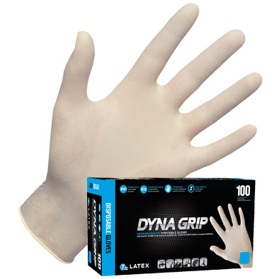SAS Safety 650-1002 Medium Dyna Grip Latex Gloves