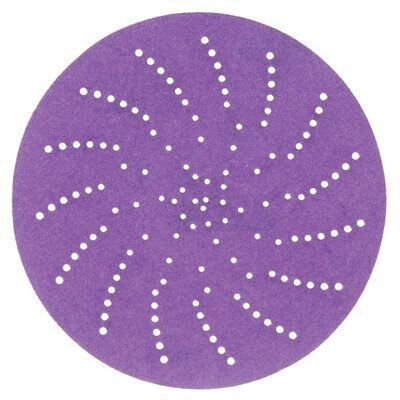 3M Cubitron™ II 31474 737U Series Multi-Hole Clean Sanding Abrasive Disc, 5 in Dia, 400+ Grit, Hook and Loop, Purple - FREE SHIPPING