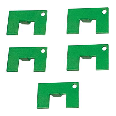 EZ TAB 5pc Plastic Tabs - Green 1/4"