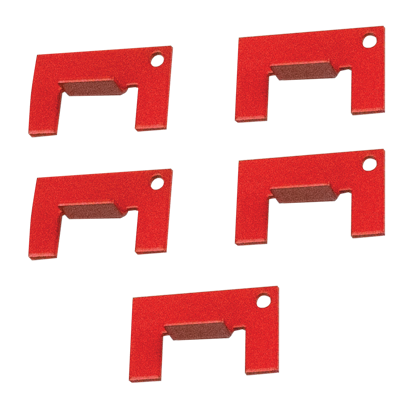 EZ TAB 5pc Plastic Tabs - Red 5/8"