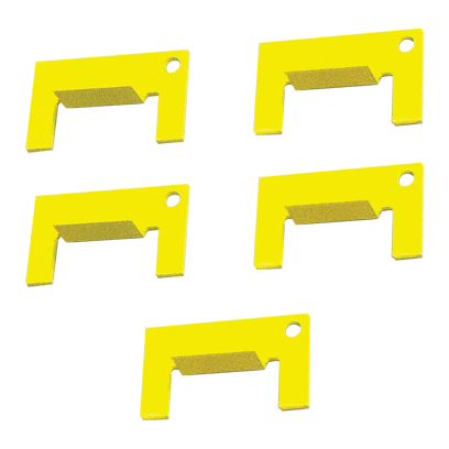 EZ TAB 5pc Plastic Tabs - Yellow 3/8"
