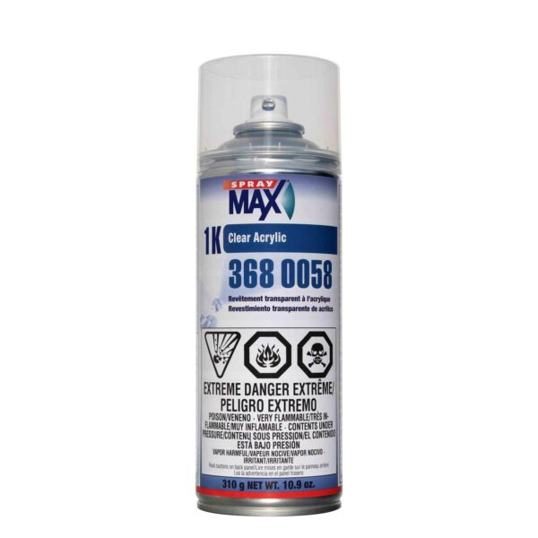 SprayMax 3680058 1K Clear Acrylic, 10.6 oz