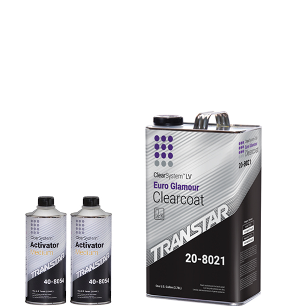 Transtar 20-8021 HS Glamour 2:1 Urethane Clear Coat GALLON Kit + 2 Activators