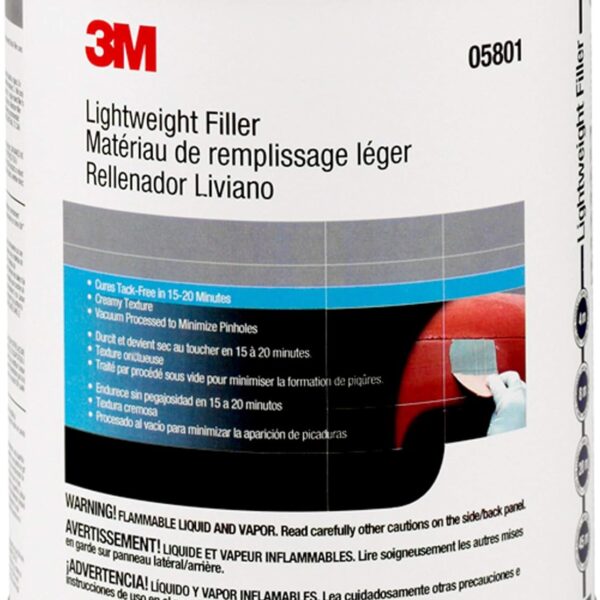 3M Lightweight Body Filler, 05801, 1 gallon, White - FREE SHIPPING!