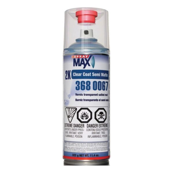 SprayMax 3680067 2K Clear Coat 11.4 oz Satin