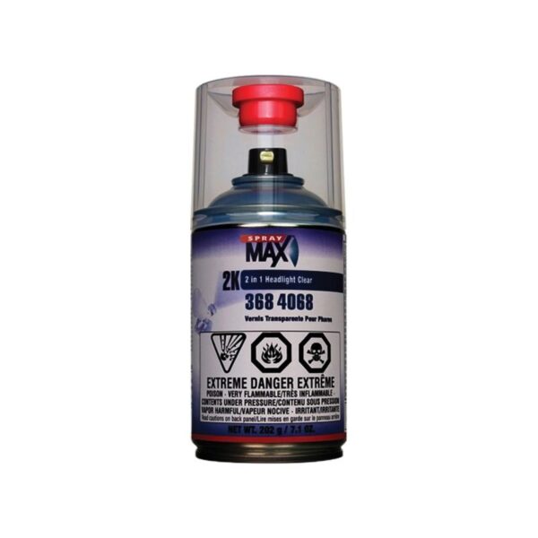 SprayMax 3684068 2K 2-in-1 Clear Coat, 250 mL, Gloss
