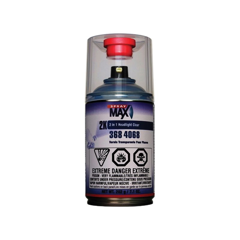 SprayMax 3684068 2K 2-in-1 Clear Coat, 250 mL, Gloss